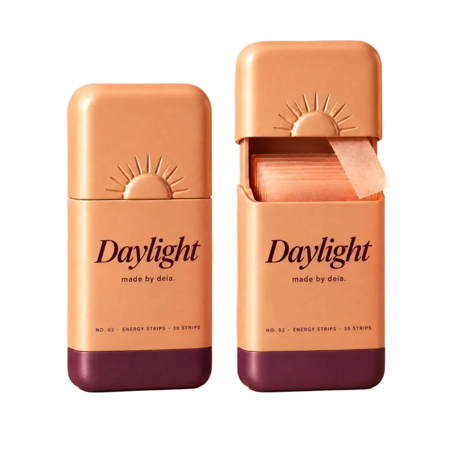 Two Daylight cases, one with its sleeve lifted to show the energy strips
